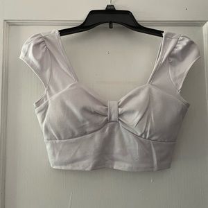 White crop top